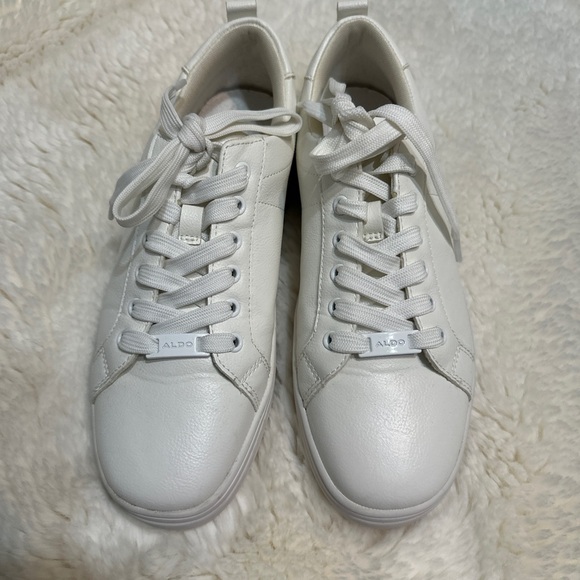 Aldo Cream Lace-Up Sneakers - Picture 1 of 6